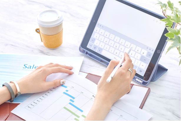 Représentant des ventes en action